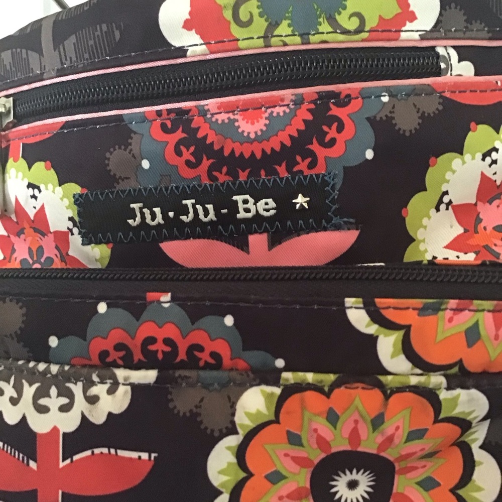 Ju Ju Be black floral baby bag/ backpack - Picture 4 of 9